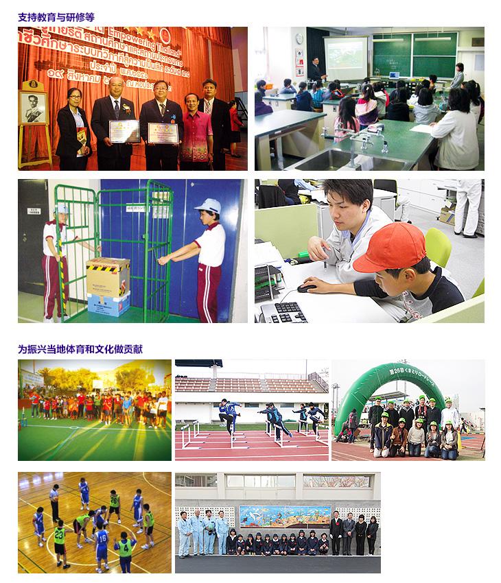为当地社会做贡献,与当地社会交流
