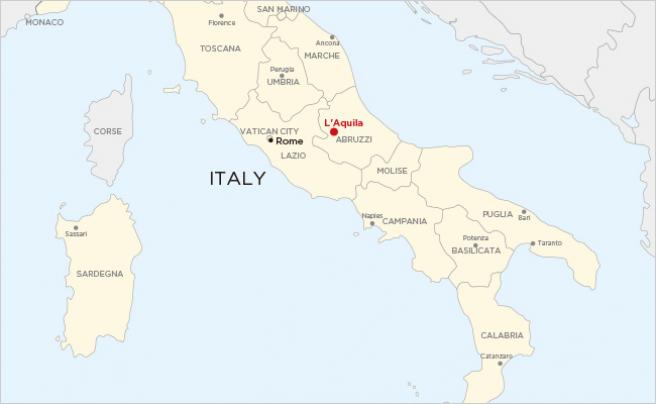 意大利　拉奎拉的地图 