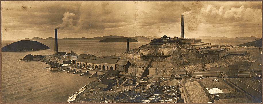 1909年，四阪岛全景。四阪岛冶炼所于1905年开工。 照片提供：住友史料馆