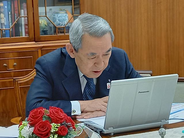西村康稔 経済再生担当大臣と関西経済3団体とのオンライン会議