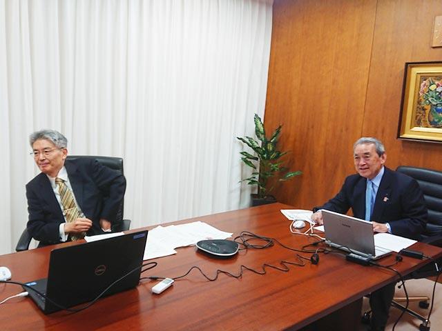 西村大臣及び平野量子科学技術研究開発機構理事長との意見交換
