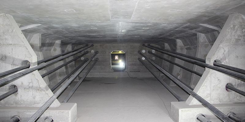 橋の内部に張り巡らされた防食PC鋼材（写真提供：三井住友建設（株））