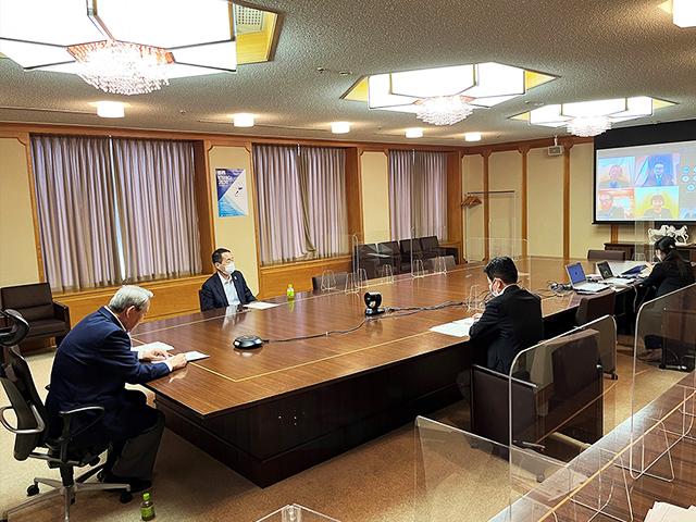 岡田直樹 国際博覧会担当大臣と関西経済3団体とのオンライン懇談会