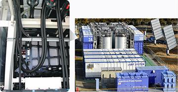 レドックスフロー電池の使用例（住友電工 横浜製作所内）
