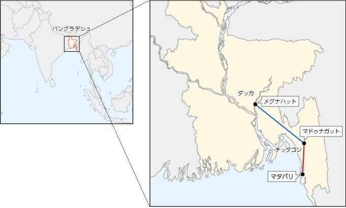 バングラデシュの地図