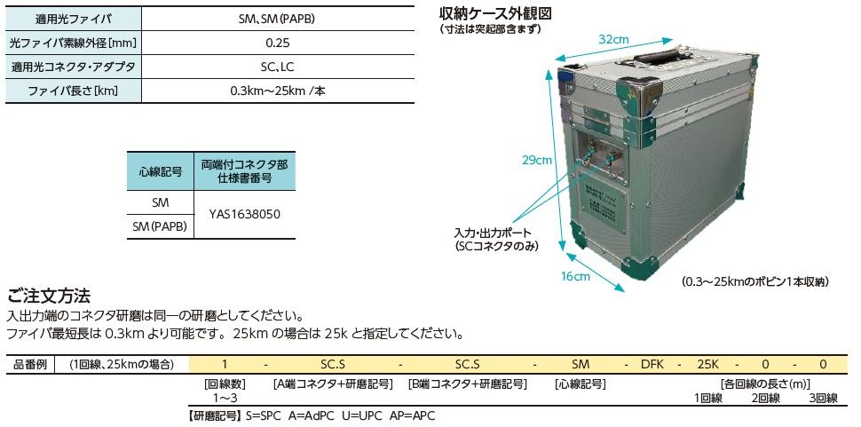 コネクタ付き試験用ファイバ＿ケース入り