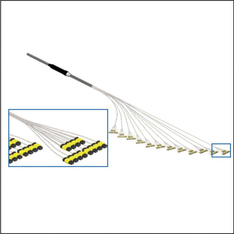 Pre-connectorized Ultra-High-Fiber-Count Cable for Easy Installation