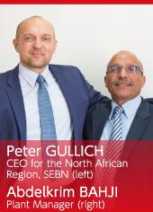 Peter GULLICH CEO for the North African Region, SEBN(left) Abdelkrim BAHJI Plant Manager (right)
