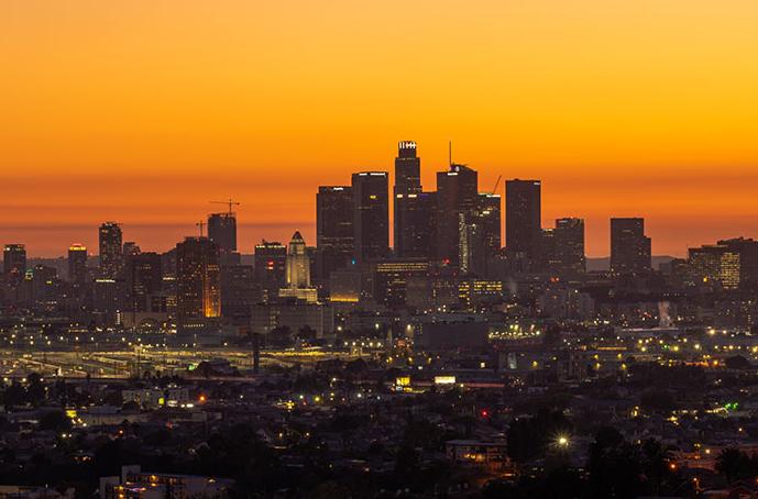 Night view of California