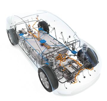 Wiring harnesses running to every corner of a car
