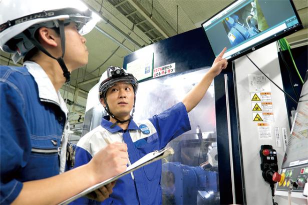 Thorough guidance on important points (checking the operation of a grinding wheel spindle)