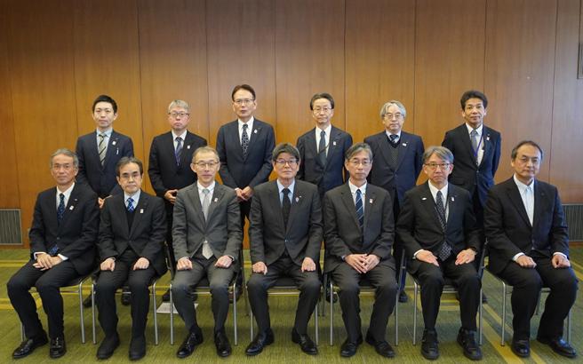 The honorees and company officers