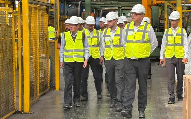Touring the factory in Germany