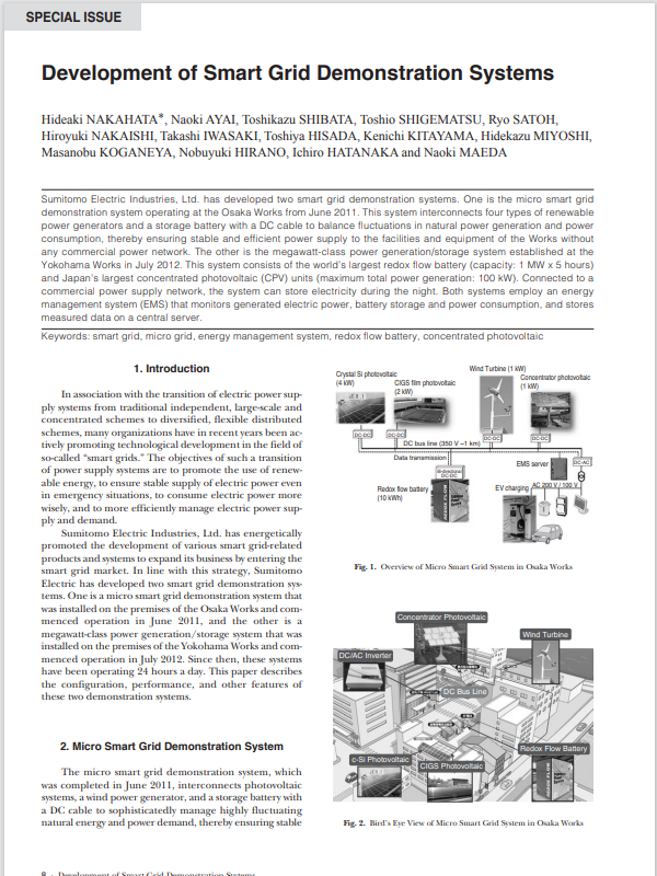 Development of Smart Grid Demonstration Systems