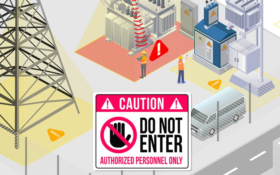 Warning in security areas