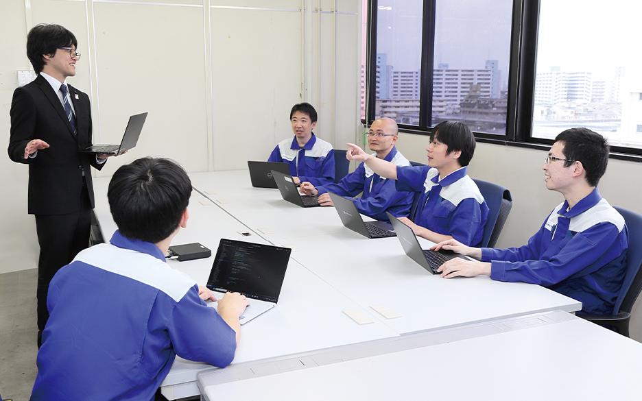 Meeting in the Video Products Department
