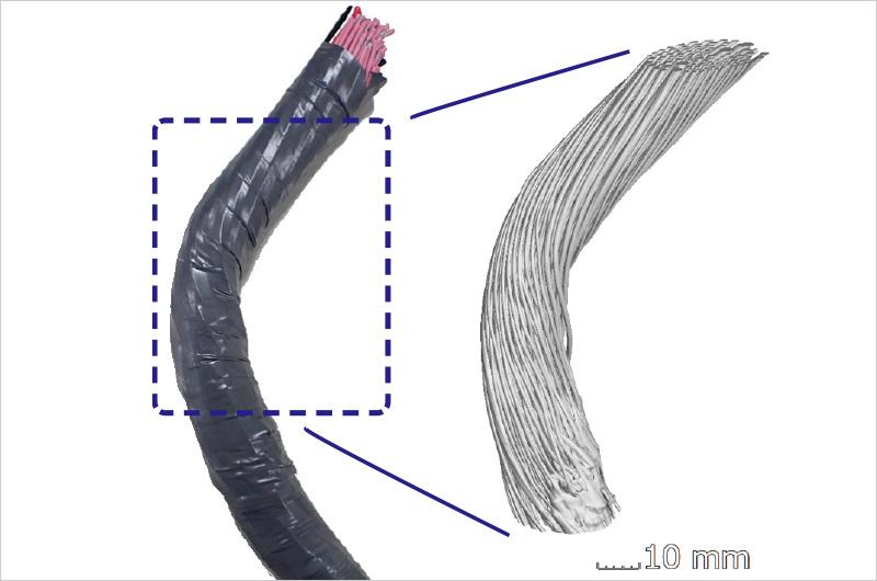 Reliability evaluation of wire harnesses is important because it is directly linked to the safety and security of vehicles. Namely, wire harnesses are expected to ensure reliability without causing disconnection until the end of the service life of vehicles. Yuki Tanaka, Manager of Wiring Harness Reliability Section, Experiment & Evaluation Dept., Sumitomo Wiring System, Ltd., commented as follows: “Recently, new model cars have been developed in shorter periods than before. Meanwhile, the flex durability