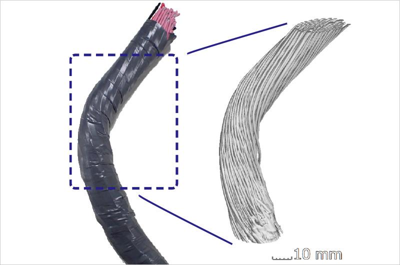 Reliability evaluation of wire harnesses is important because it is directly linked to the safety and security of vehicles. Namely, wire harnesses are expected to ensure reliability without causing disconnection until the end of the service life of vehicles. Yuki Tanaka, Manager of Wiring Harness Reliability Section, Experiment & Evaluation Dept., Sumitomo Wiring System, Ltd., commented as follows:  “Recently, new model cars have been developed in shorter periods than before. Meanwhile, the flex durability 