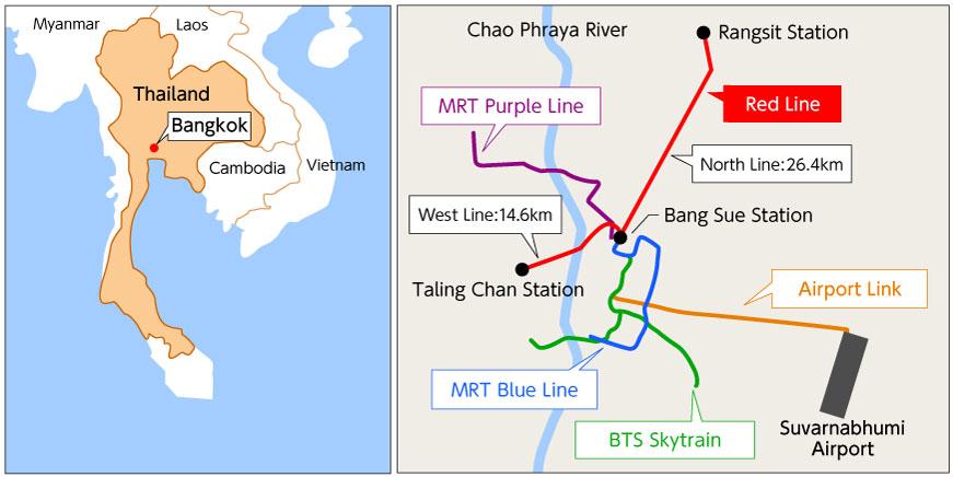 Communication Cables for the Thai Commuter Railway Red Line Construction Project