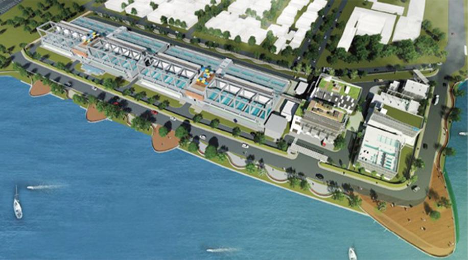 Rendering of completed sewage treatment plant (provided by JFE Engineering Corporation)