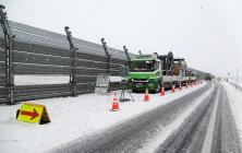 The construction work was performed even in the severe cold of winter
