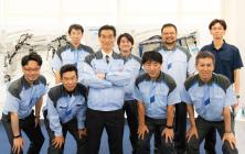 General Manager Hirai and members of the CAS-EV Development Promotion Div.